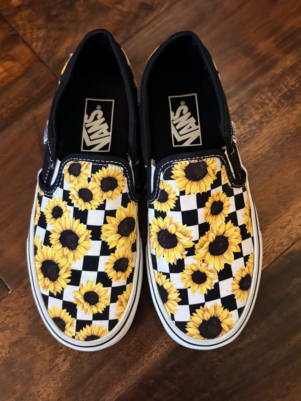 Vans Slip On Sunflower Checkerboard